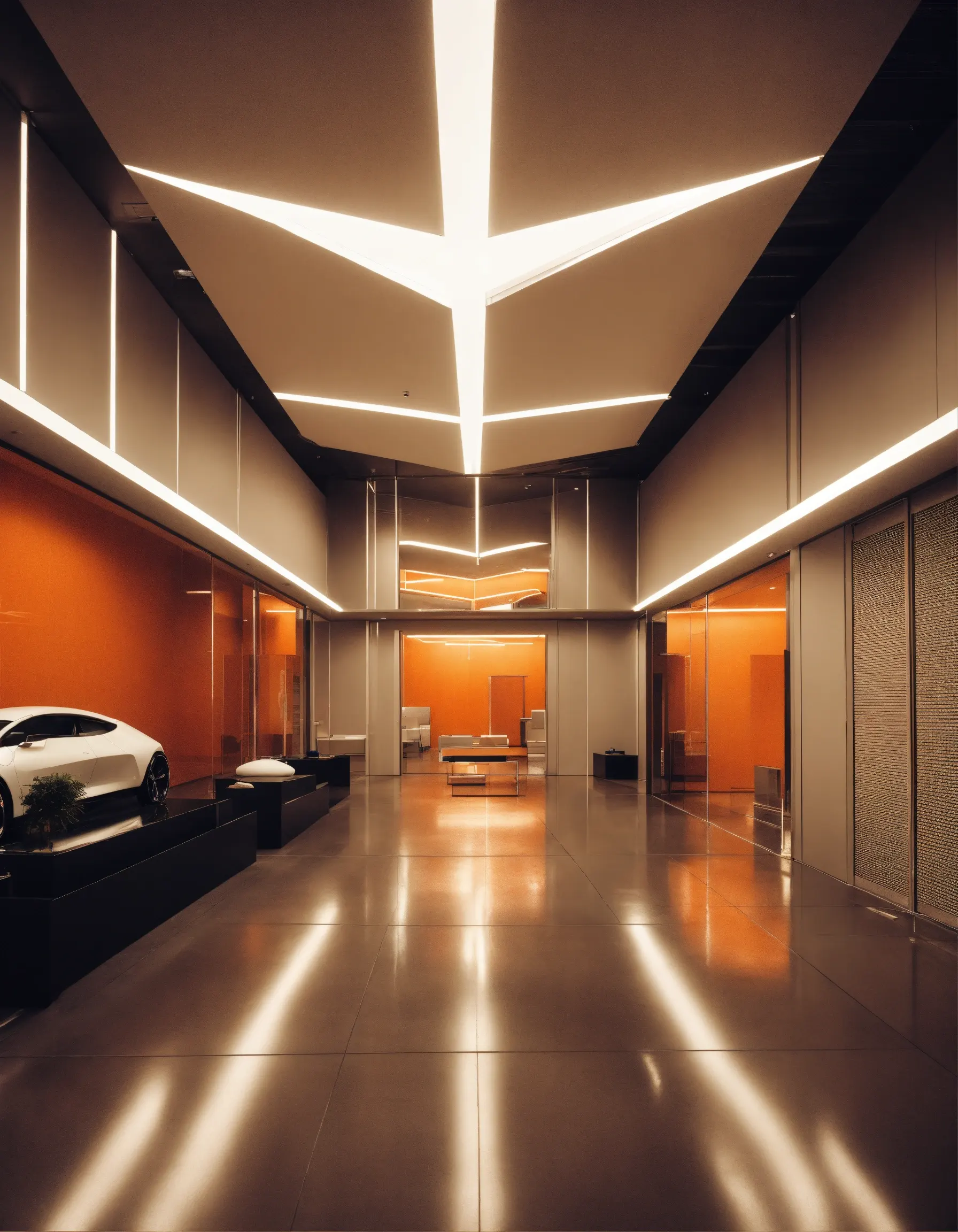 Living room before and after ceiling installation